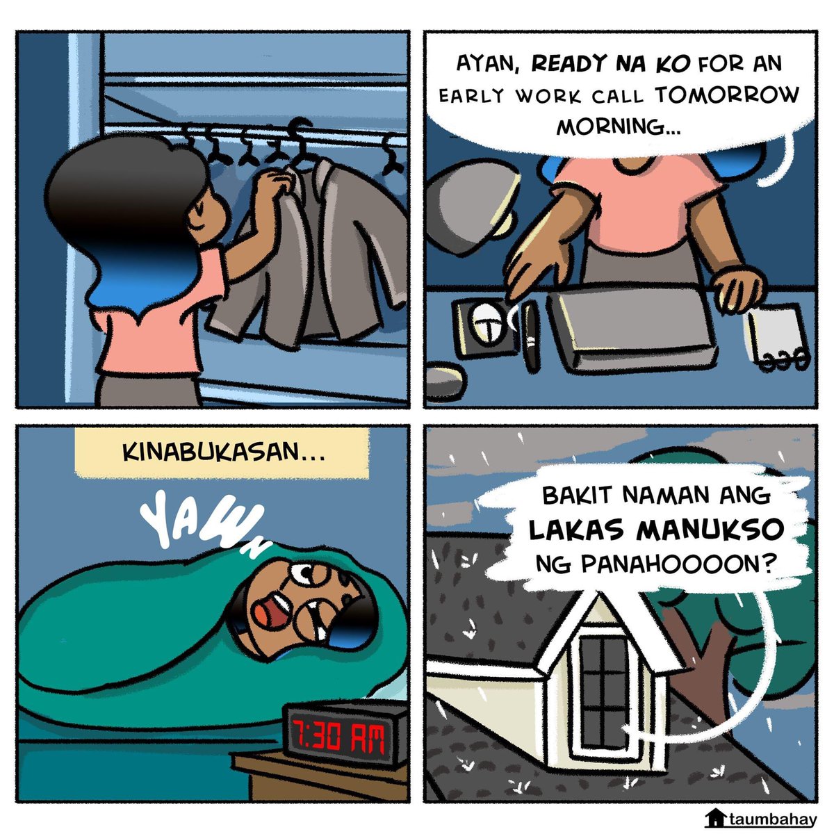 taumbahayph's tweet photo. Bakit ba tinawag na Hump Day ang Miyerkules? #taumbahayPH #comics #comicstrip https://t.co/nJV8v1DyDL