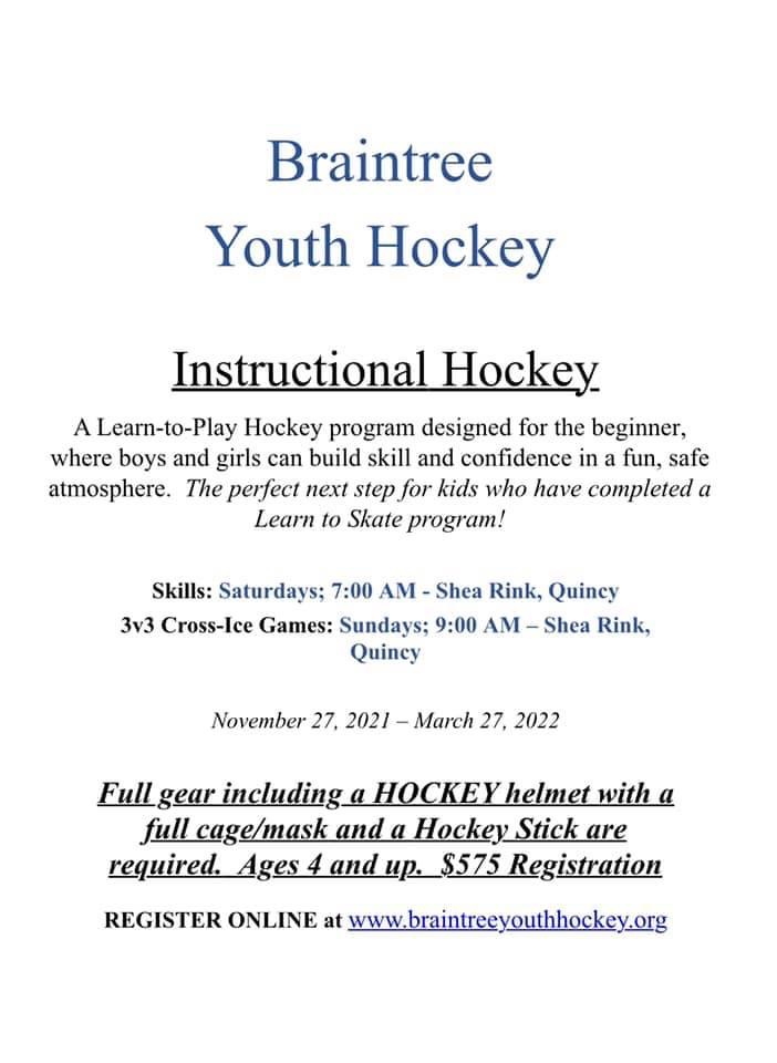 Braintree Youth Hockey (@braintreeythhky) on Twitter photo 