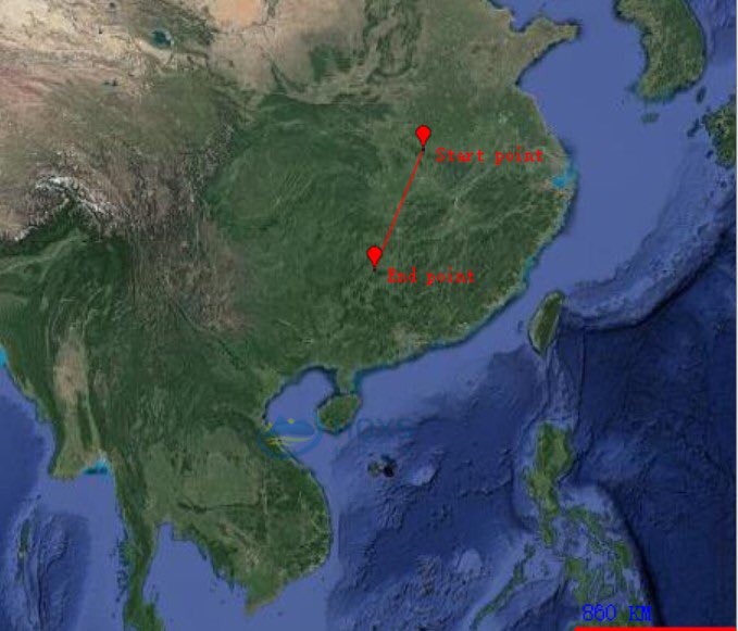 680km in one night! One female hair-crested drongo start her migration at such a speed. Because she is eager to see Typhoon Kompasu?
