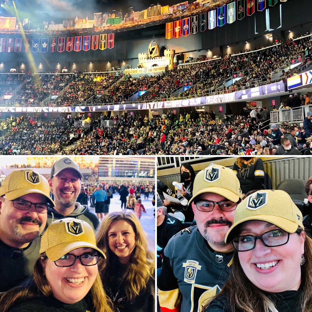 JessJess518's tweet photo. Pumped to be back in the fortress!!! 🖤💛🖤💛 #goknightsgo #VegasBorn @GoldenKnights https://t.co/SQ7ABd4pe9
