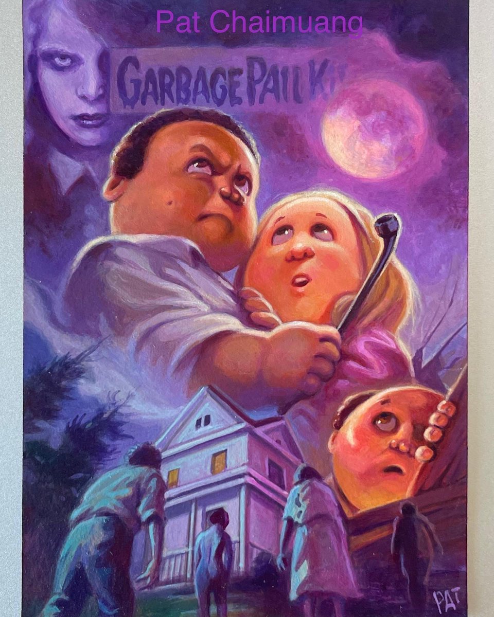 PatChaimuang's tweet photo. #Garbagepailkids #WackyPackages #Arts #Handpainted https://t.co/lDgRj7nWIG