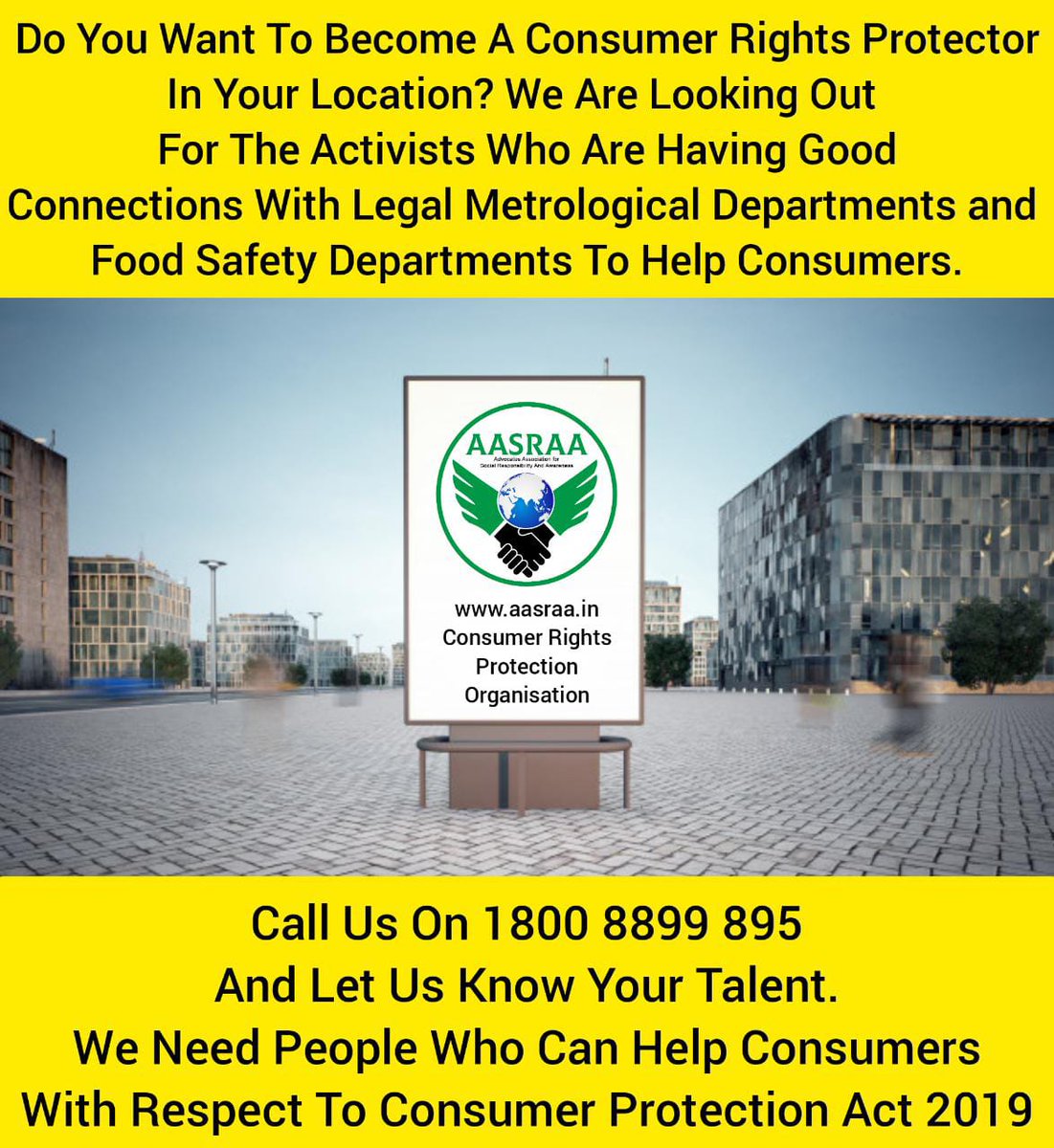 AasraaPSurendra's tweet photo. Aasraa Consumer Rights Protection Organisation is Recruiting Patrons in Your Location. Call Us And Get Interviewed By Your District President. Note: This is Not Salary Based Job. This is Out Of Interest Based Activity Who Are Having Interest in Protecting Consumers Rights https://t.co/M0SXfAiV3k