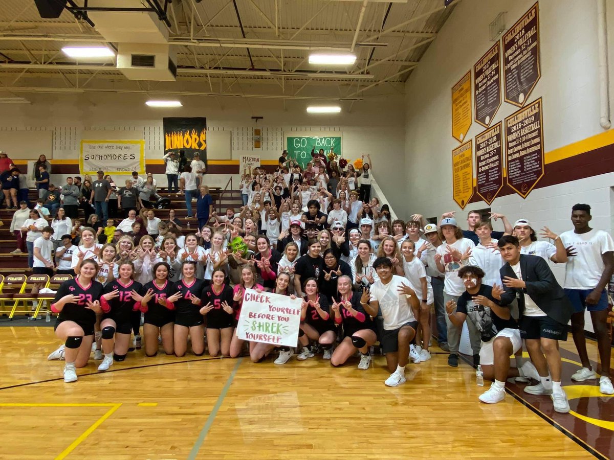 Wow!!! The support for our lady pirates was AWESOME!!! It was an amazing night and it was a HUGE Collinsville win over Tioga! My favorite part was the ESPN desk complete with suits and headphones!! Thank you- I love our Pirate 🏴‍☠️ family! #WeOverMe #nextchapter <a href="/CISDHIGHSCHOOL/">Collinsville High</a>