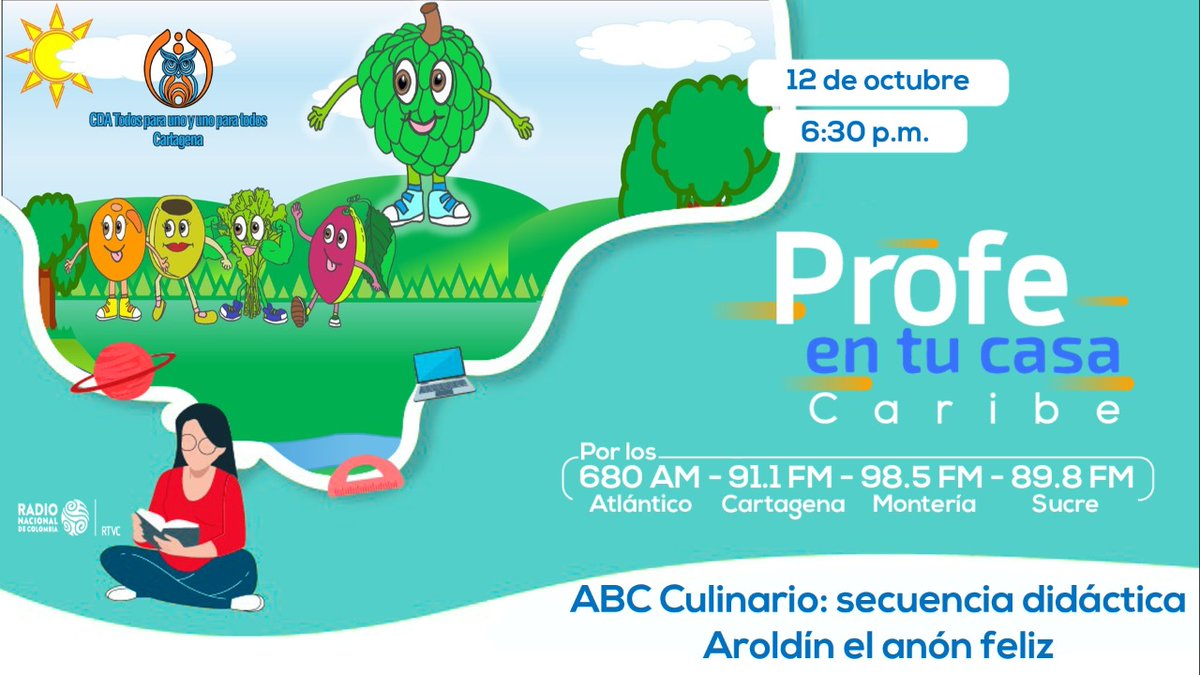 redradioe's tweet photo. Escucha Profe en Tu Casa por @RadNalCaribe en los 91.1 FM. 
" Secuencia didáctica: Aroldín el anón feliz"
Hoy 12 de octubre a las  6:30 pm
@RadNalCo @YurisLUH @Edwinmenco7 @BEATRIZBERNAL26 https://t.co/NEHOM4GIjU