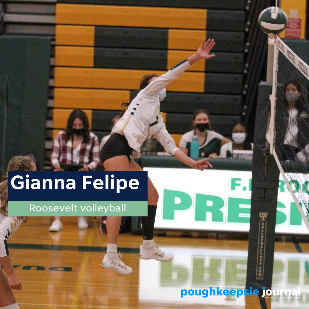 Congrats to Gianna Felipe of <a href="/FDRVolleyball/">FDR Volleyball</a> for winning the Poughkeepsie Journal Player of the Week! <a href="/athleticshpcsd/">Hyde Park Athletics</a>