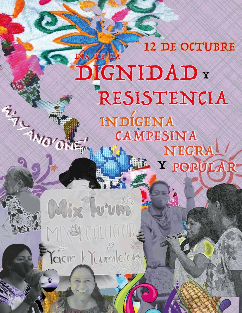 commayaqroo's tweet photo. 📣Hoy las mujeres, niñas y juventudes indígenas de América Latina conmemoramos las diversas luchas de nuestros pueblos,
nos pronunciamos ante el supuesto de un “Día de celebración de la raza”.  ⚠️ https://t.co/YTW2ZhwfiR