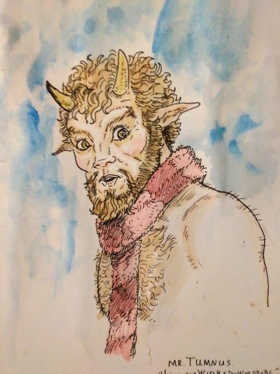 helroddlux's tweet photo. Mr Tumnus. 
#Narnia. #CSLewis #MrTumnus 
#Christmas #December #storytime 
#ComingSoon #watercolor #art
#commissionsopen #bidsopen 
#fawn https://t.co/kyyjDc5rfH