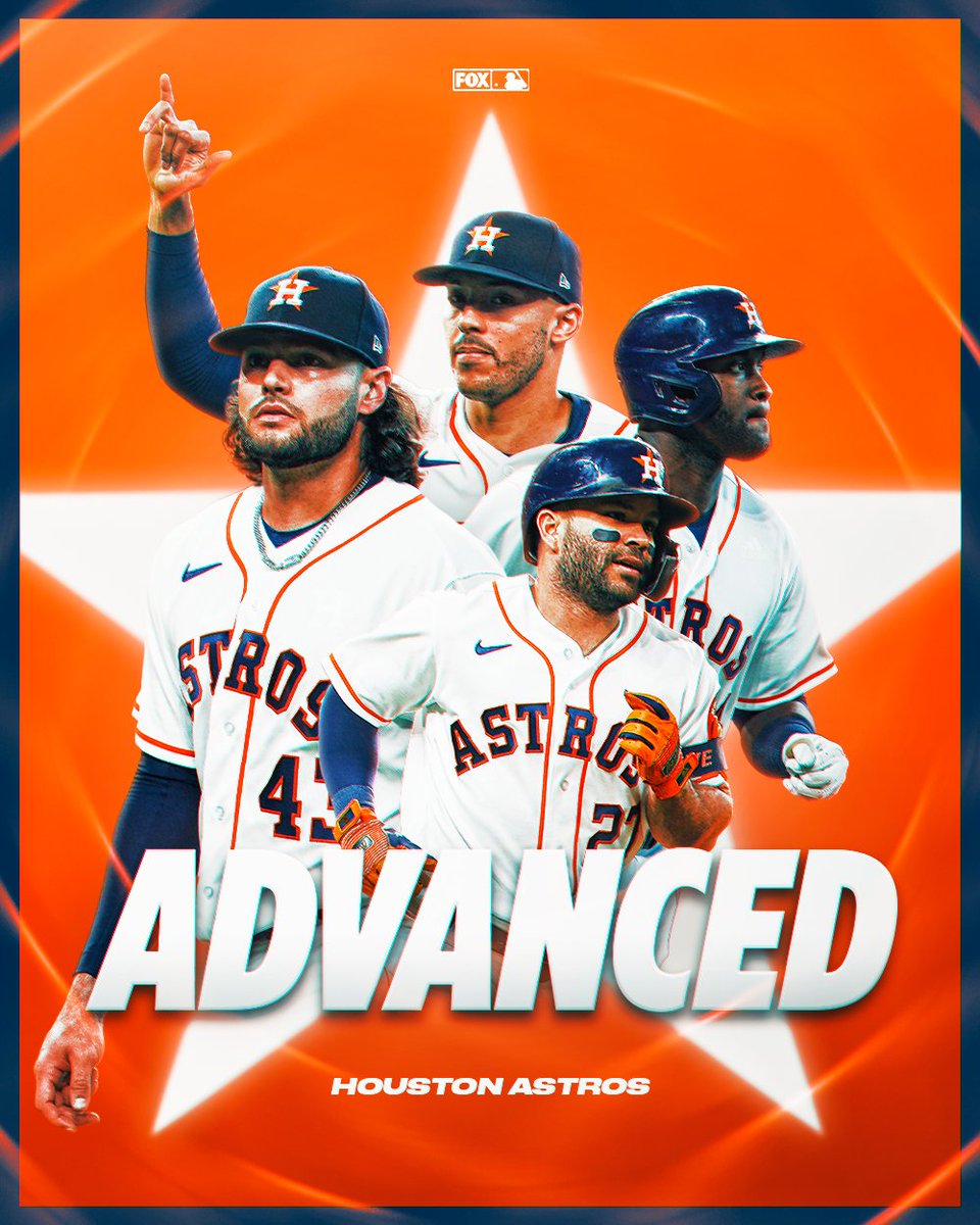 MLBONFOX's tweet photo. MOVING ON 🔥

The @astros are headed to the ALCS for the 5th straight year! #ForTheH https://t.co/OCwclKHBgr