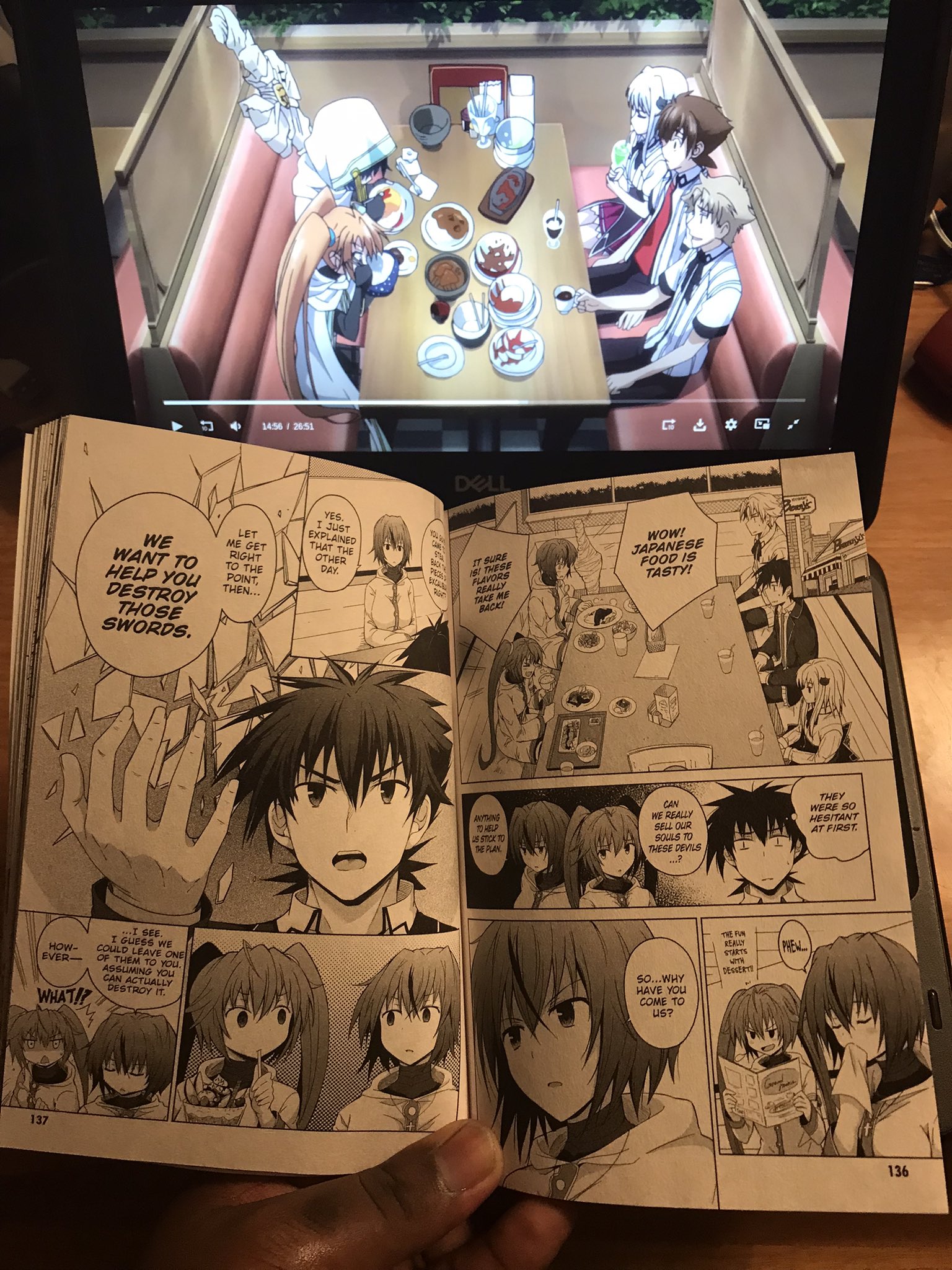 Shinobi on X: Anime Vs Manga: High School Dxd New Episode 3 Volume 5.  Issei buys lunch 🍱 for Xenovia and Irina🥰  / X