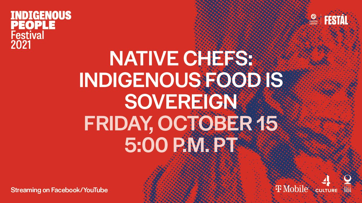 TheSIHB's tweet photo. On Friday, October 15 at 5:00 pm, join #IndigenousPeopleFestival for a live conversation with Native chefs on the thriving world of Native cooking &amp; how food continues to play a vital role in our sovereignty. 

#FoodSovereignty #NativeCooking #IndigenousFood #Native #Indigenous https://t.co/5ZfoWnCWMX