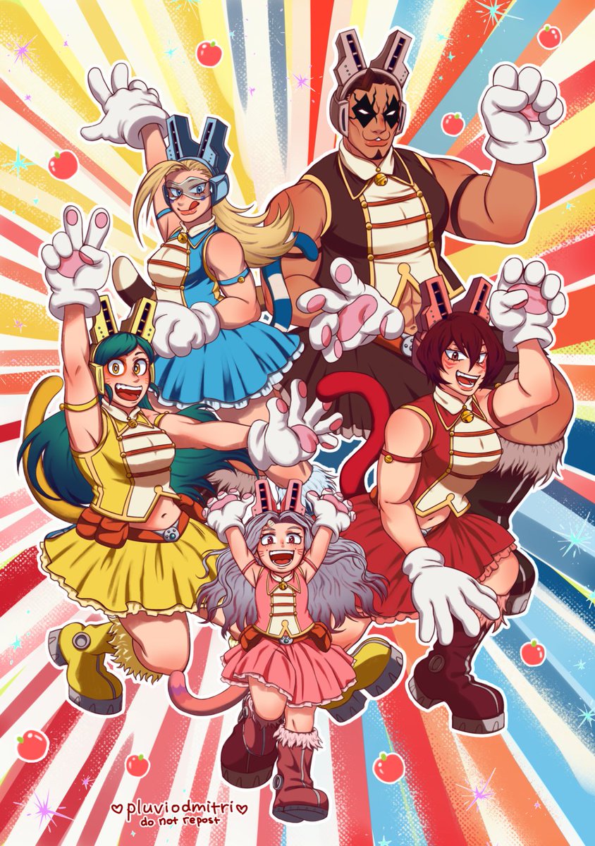 Here's my final piece for the <a href="/EriZine/">🍎APPLES AND UNICORNS ZINE🦄 | FINISHED</a> where the Wild Wild Pussycats and Eri team up! 😊💖