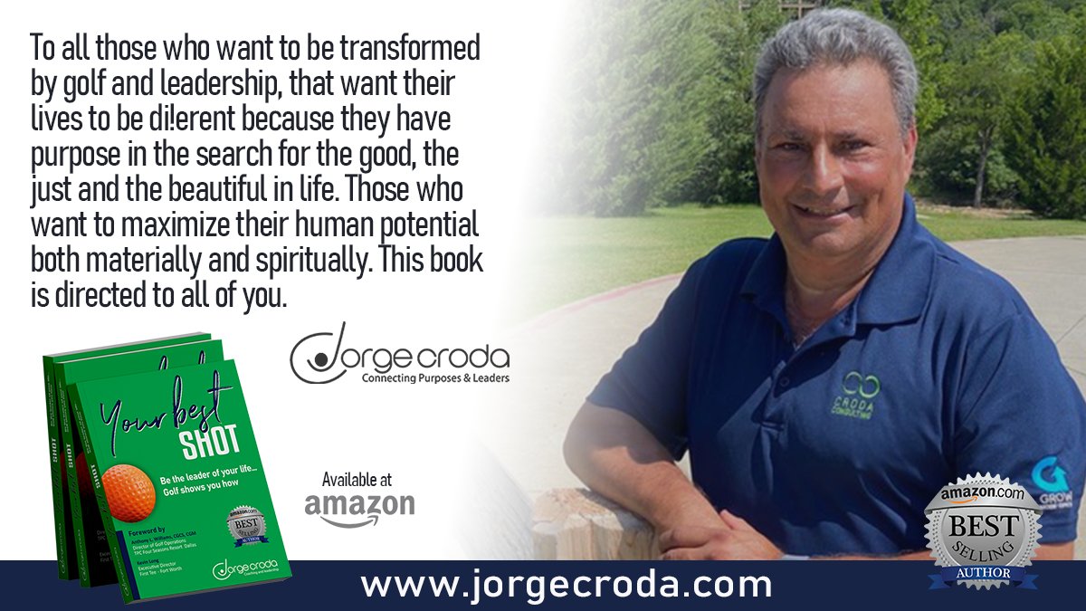 jorgecroda's tweet photo. Awaken your curiosity and adopt the fundamentals of golf as an instrument for the development and evolution of your personal and professional life
https://t.co/xMIpbR972G
#jorgecroda #tumejortiro #yourbestshotbook #leadership #golf #consulting #amazonbooks https://t.co/8D0R74Sgb9