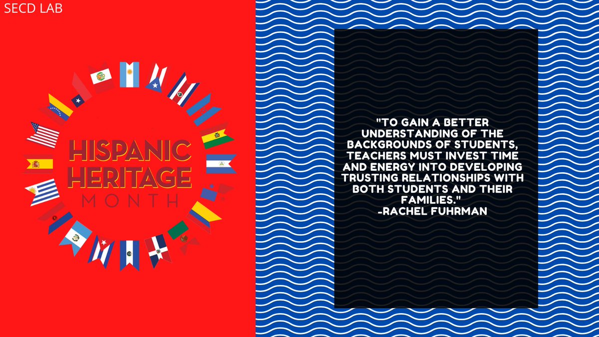 In honor of Hispanic Heritage Month, SECD lab would like to highlight the struggles Hispanic individuals face in classrooms daily. The importance of social awareness must be explicitly taught by teachers. Read more below! <a href="/edutopia/">edutopia</a> #education #SEL 
edutopia.org/article/learni…