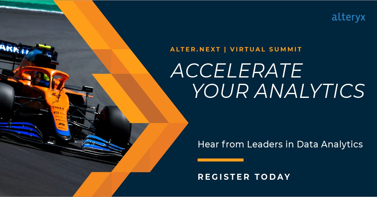 K3vinRubin's tweet image. Register for #AlteryxAlterNext, a virtual event for analytic problem solvers, automation experts, data nerds and transformation leaders. Save your seat: ow.ly/IV9150GqoEG #AcceleratingAnalytics