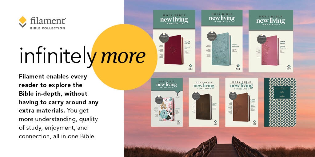 NLTverse's tweet photo. Learn more about the Filament Bible Collection https://t.co/Pedh2eeNsH
#NLTBible #TyndaleBibles #FilamentBibles #LearnMoreCarryLess #InfinitelyMore #StudyBible #DevotionalBible #WorshipResources https://t.co/vlHuNTHS5S