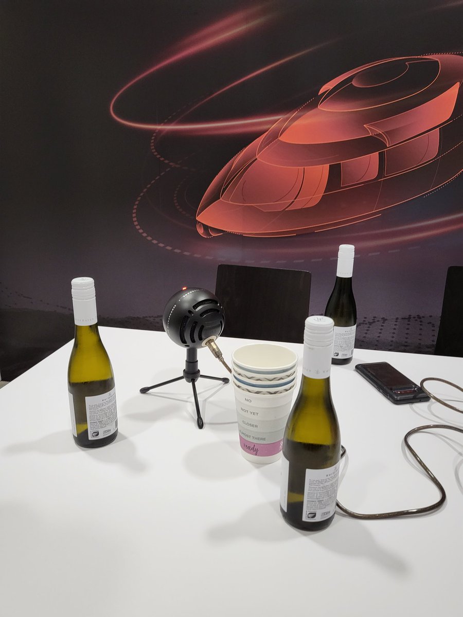 sseawright's tweet photo. Closing out the day with some favorites. Podcasting and wine. We bring Happy Hour to you. https://t.co/VxlIkk9Hvq