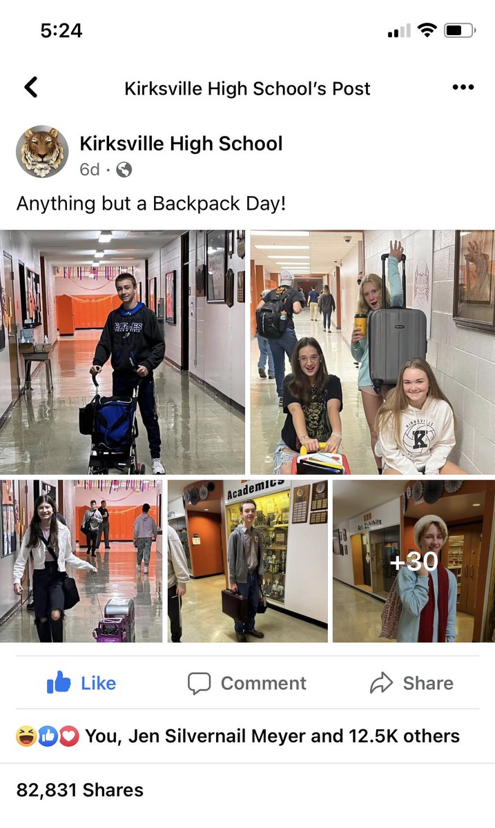 Our <a href="/KirksvilleHigh/">Kirksville High School</a> students are AWESOME!  If you ever think your digital footprint doesn’t matter…nearly 83,000 shares will tell you otherwise.  Way to be great students! <a href="/KHSPawPrint/">PawPrint</a> <a href="/KVRIIITigers/">Kirksville Schools</a> <a href="/KTVOTV/">KTVO Television</a> <a href="/KVDailyExpress/">KV Daily Express</a> <a href="/TheKvJungle/">KHS Jungle</a> #KVPROUD🐅