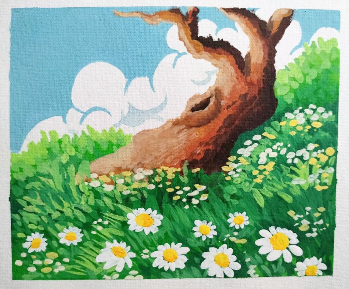 atinynut's tweet image. Hey #PortfolioDay 
I work with mostly blues and greens. I like painting fantasy environments and fluffy clouds.
Links: 
📷 instagram.com/atinynut/
📷 a-tinynut.tumblr.com