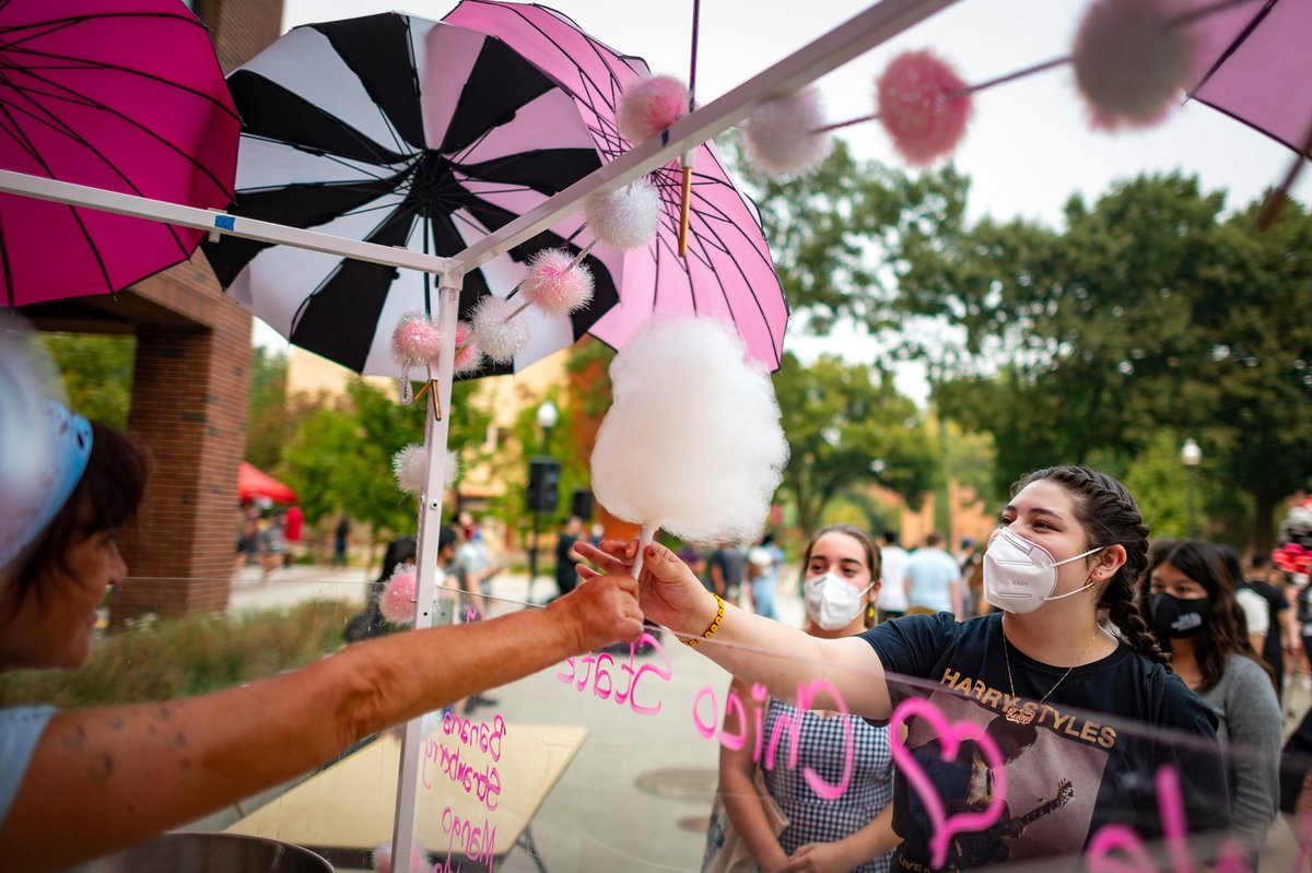 calstate's tweet photo. As we emerge from the global health crisis, CSU campuses are back to their natural hustle and bustle—providing a hub of camaraderie, collaboration and an exchange of ideas. 

Take a look back at one of our most unique back-to-school celebrations yet: https://t.co/vNk4Gh73J7 https://t.co/OCehd7Ffh5
