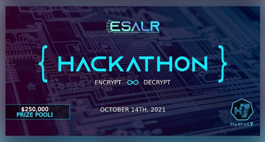 crypto_btc68's tweet photo. #hydrus7hack Test your #cybersecurity skills: join #hydrus7hack on Oct. 14 to take on the challenge of decrypting @Hydrus7Labs’ #blockchain algorithm. #Hackathon will be offered completely virtually. Succeed and win $250k: https://t.co/EZGgZdv52Q https://t.co/OsGcPGYYMs
