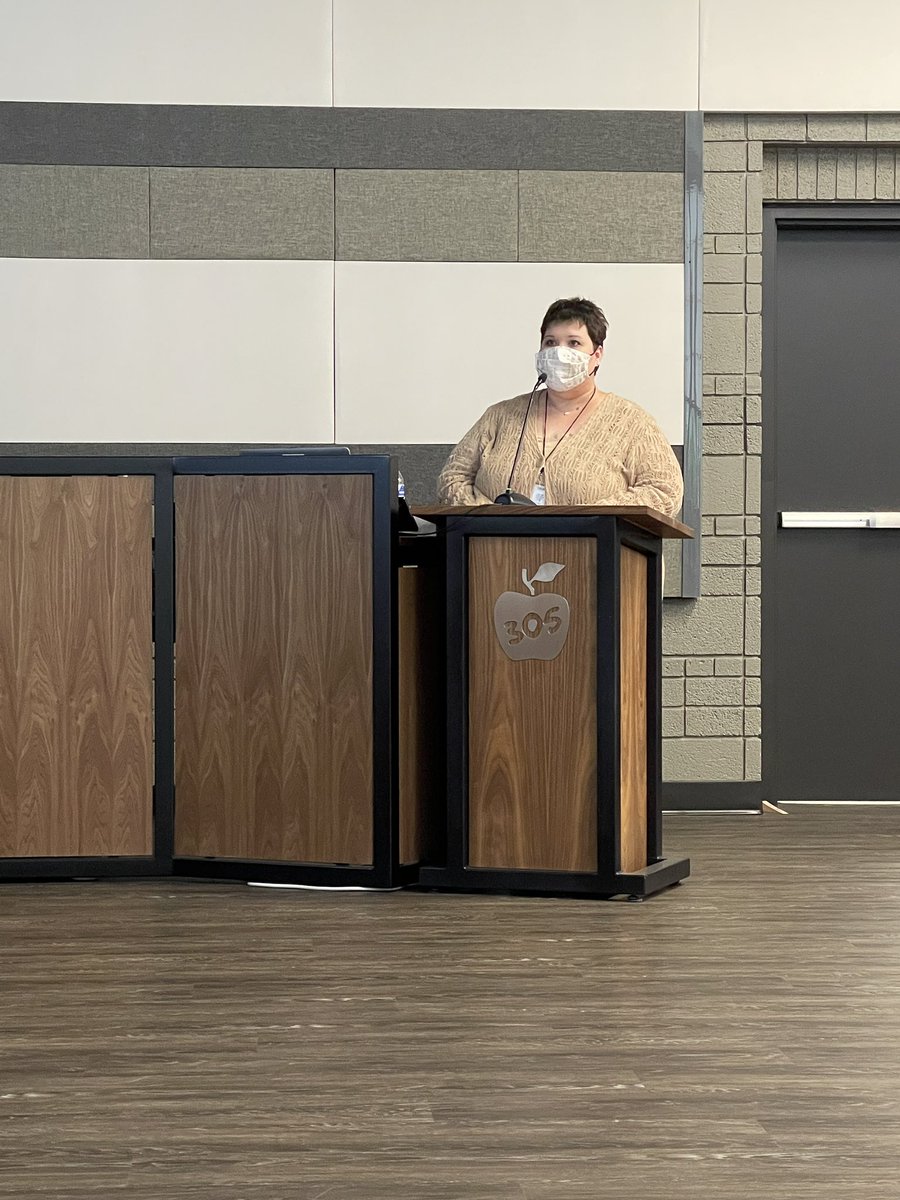 Hearing about the Salina Adult Education Center (SAEC) from Director Kelly Mobray. Scope of services includes building basic skills, GED skills and college skills, Diploma Completion Program, ESL and Partners for Success.  #Why305