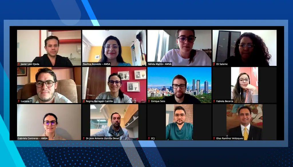 AMSAMEXICO's tweet photo. El día de hoy tuvimos una reunión virtual con los fellows OMI-AMSA que asistirán a Salzburgo en lo que resta de 2021. 
¡Mucha suerte a todos en su próxima participación en los seminarios OMI! Nos dio mucho gusto verlos. https://t.co/TSsqVm8cPn