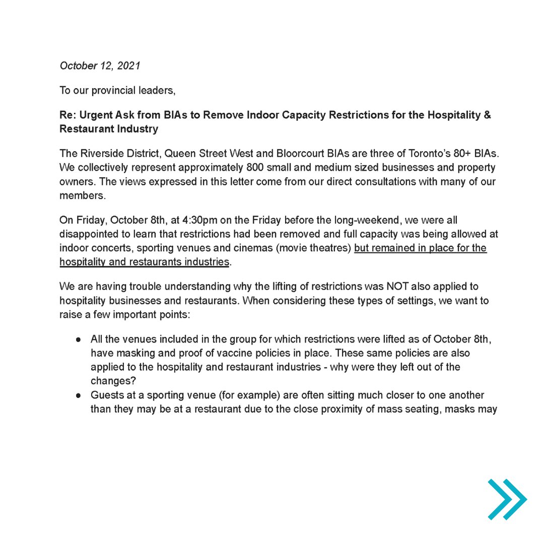 tobakiss's tweet photo. Make it make sense! 
This afternoon, I wrote an advocacy letter to our provincial leaders, asking them to rethink not lifting the indoor restrictions for restaurants and bars. We ask for more financial supports and for the gov to immediate all full capacity for restos. https://t.co/33nGXFJhtG