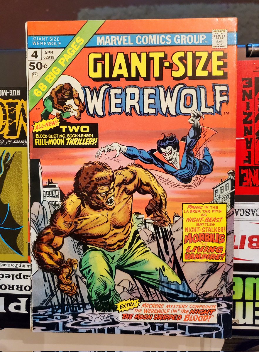 StapledSpine's tweet photo. TOOTH/FUR TUESDAY! Ha! I kill me...
#HORROREGON #horrorcomics #Morbius #wwbn #werewolfbynight
#Bronzeagecomics https://t.co/D9E54rnNXC