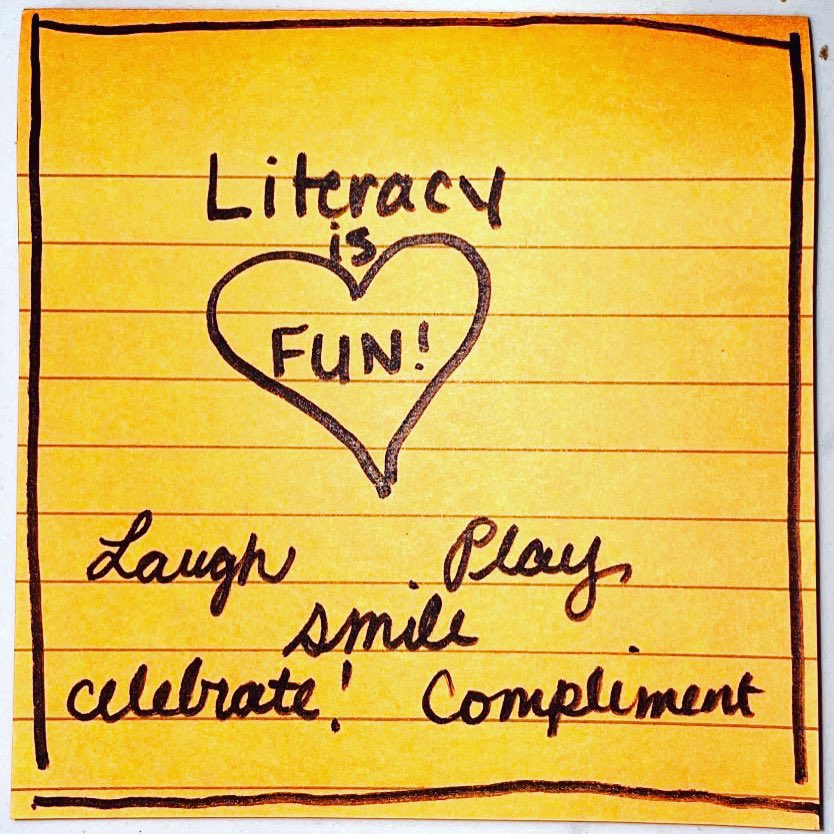 It’s easy to lose sight of what’s most important in our literacy block when we have so. much. to. do. But if we forget the heart of our work (&amp; who we’re working with —&gt; Ss), the work loses its sticking power! So laugh, play, &amp; above all else, have FUN! #LiteracyTipTuesday