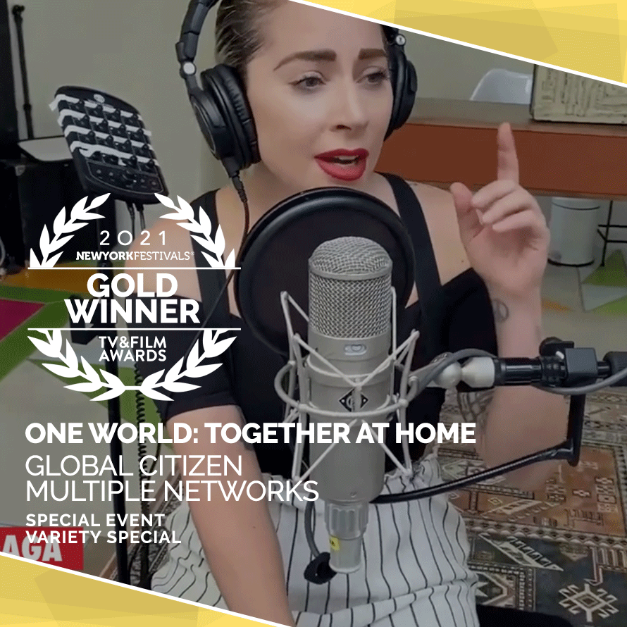 NYFTVFilmAwards's tweet photo. Congrats to @GlblCtzn for winning the Gold for "One World: Together At Home" in Special Event, Variety Special! Hurrah!!!

#newyorkfestivals #storytellersgala https://t.co/gWStj7ephC
