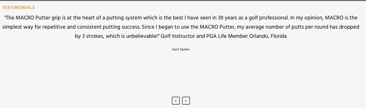Macrogolf's tweet photo. How about some more testimonials? If you want to see more, visit our website! https://t.co/zpvOKFw5n6