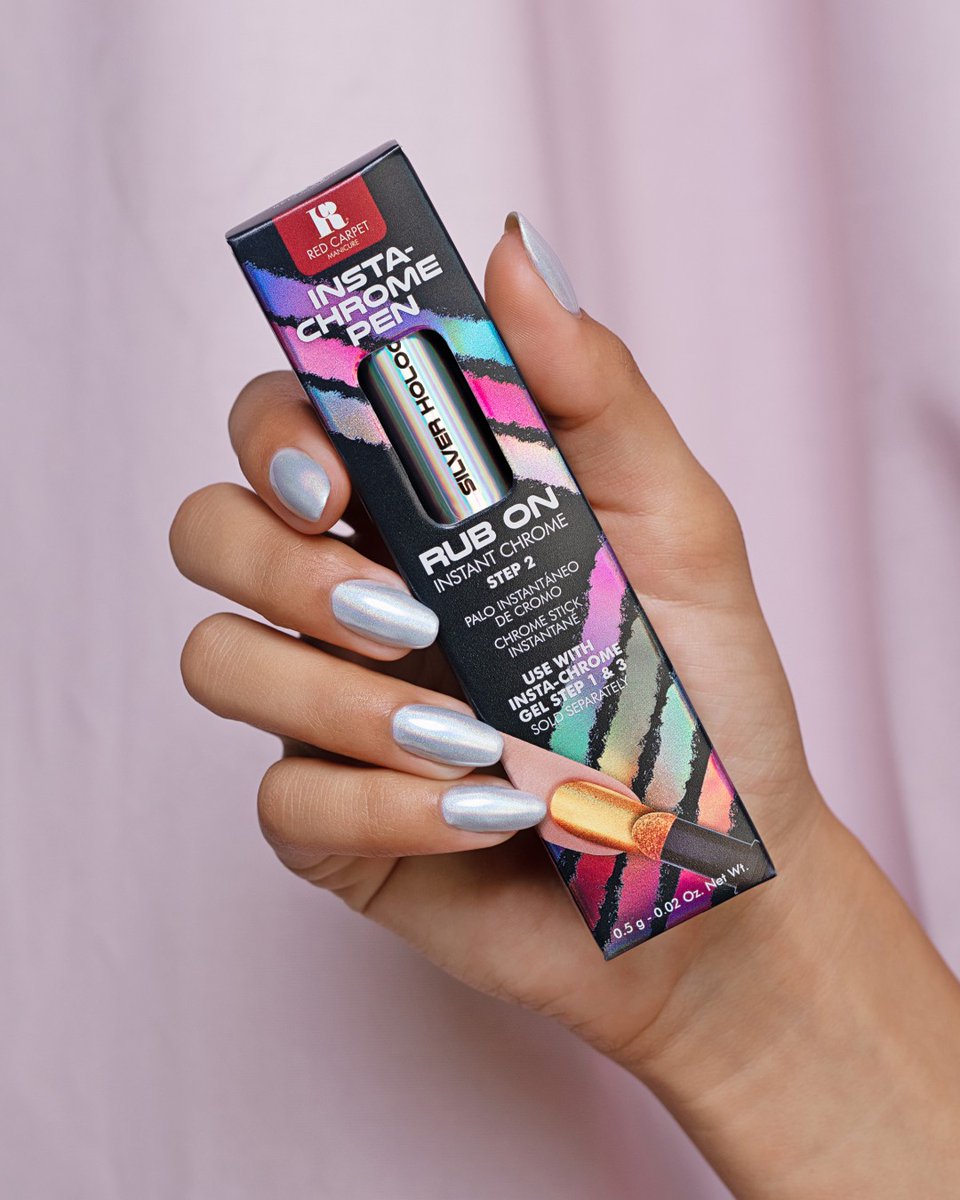 redcarpetmani's tweet photo. Applying chrome on your nails has never been this easy! Have the flashiest nails with using Insta Chrome Pens! ✨ Shop now https://t.co/PCq5HU1dGb

#RedCarpetManicure #RCMNails #RCMBabes #RCMBabe #RCMChromePen #InstaChromePen #HolographicNails #ChromeNails #nailart #nailsoftheday https://t.co/pYXPTMuaq6