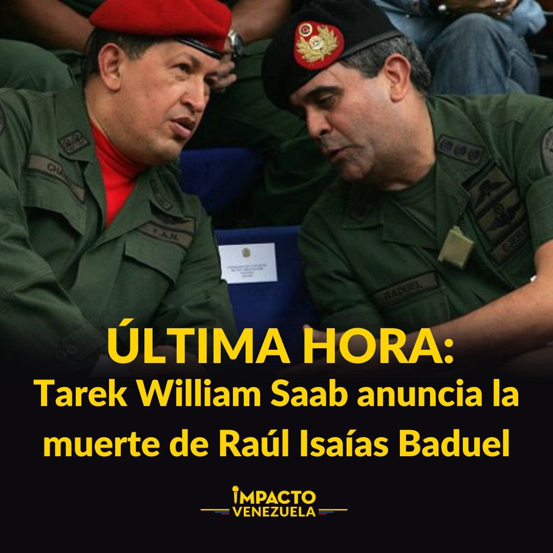 milmanrique's tweet photo. #12Octubre #ÚLTIMAHORA

Tarek William Saab confirma fallecimiento del #presopolitico Raúl Isaías Baduel, tras 12 años en las mazmorras del Estado. 

Dijo que le dio un paro cardiorrespiratorio debido al #COVID19 #Venezuela https://t.co/jszztEqZUv