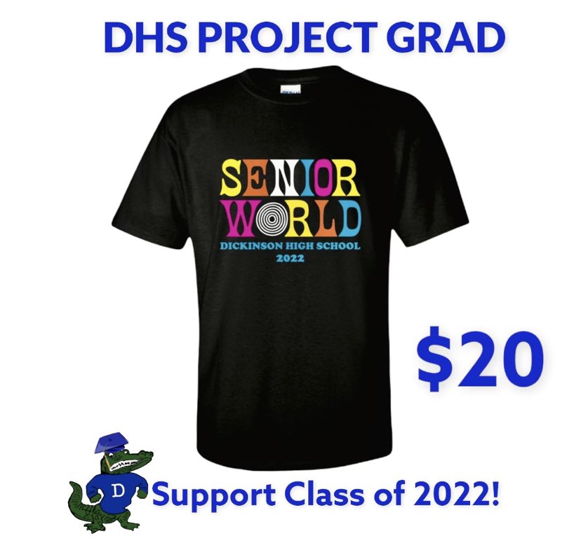 DHSco22's tweet photo. Hey C/O ‘22, wanna buy a ‘senior world’ shirt? scan the venmo and list your name, number, and shirt size and you can pick your shirt up in Mrs Moore’s room! https://t.co/xw8TfdoUGn