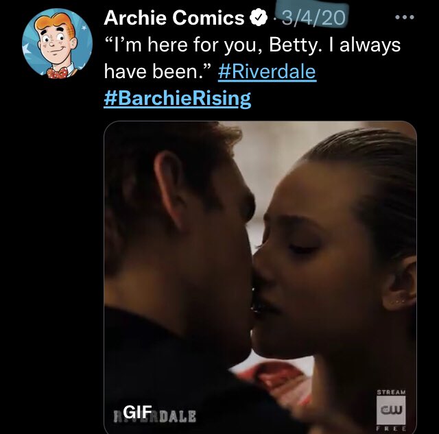 Twirl4meK's tweet photo. This is when bugvarchies shouldโve known it was about to be a wrap. (1/3)
#Riverdale #Barchie #Barchierising https://t.co/txumq7A0Vc