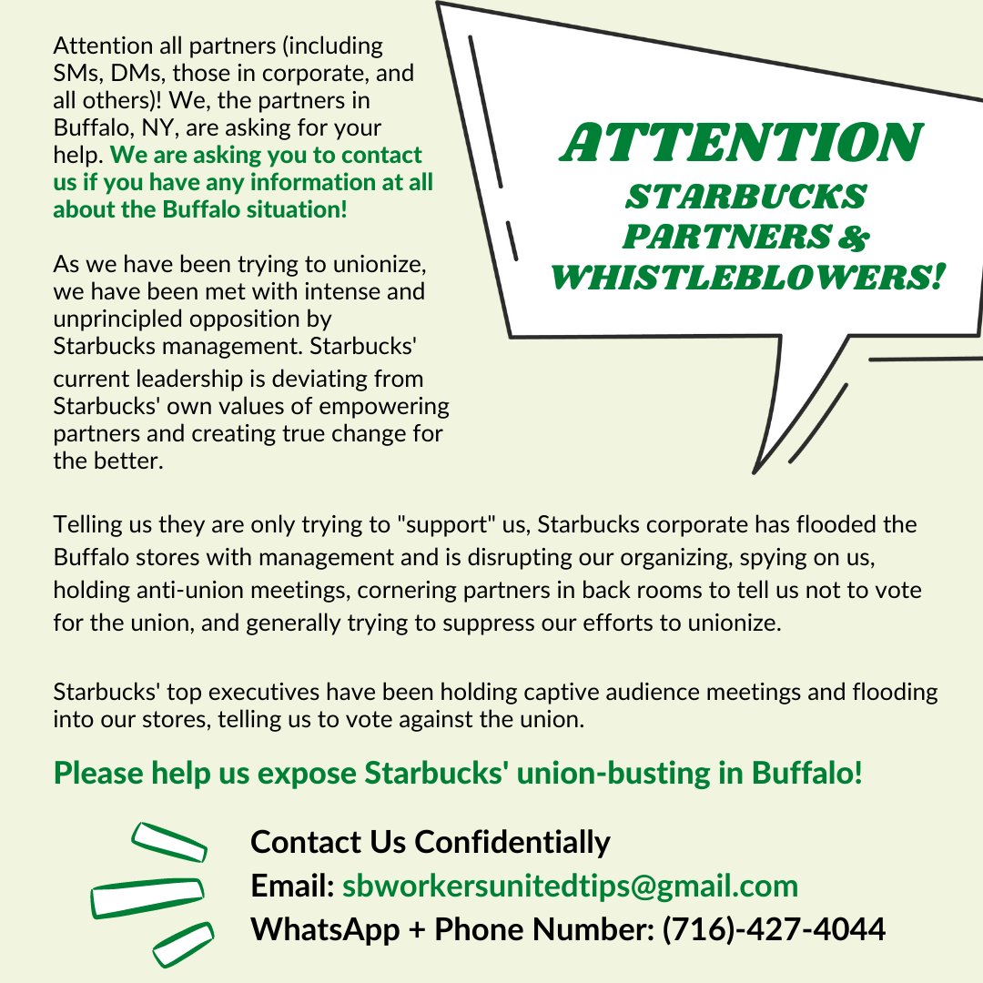Starbucks Workers United tweet media
