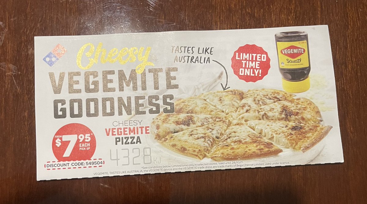 Rockets_Man's tweet photo. Got this in a letterbox drop. Vegemite is gross in my opinion! @Inkuh_ thoughts? https://t.co/j8YFi3AphL
