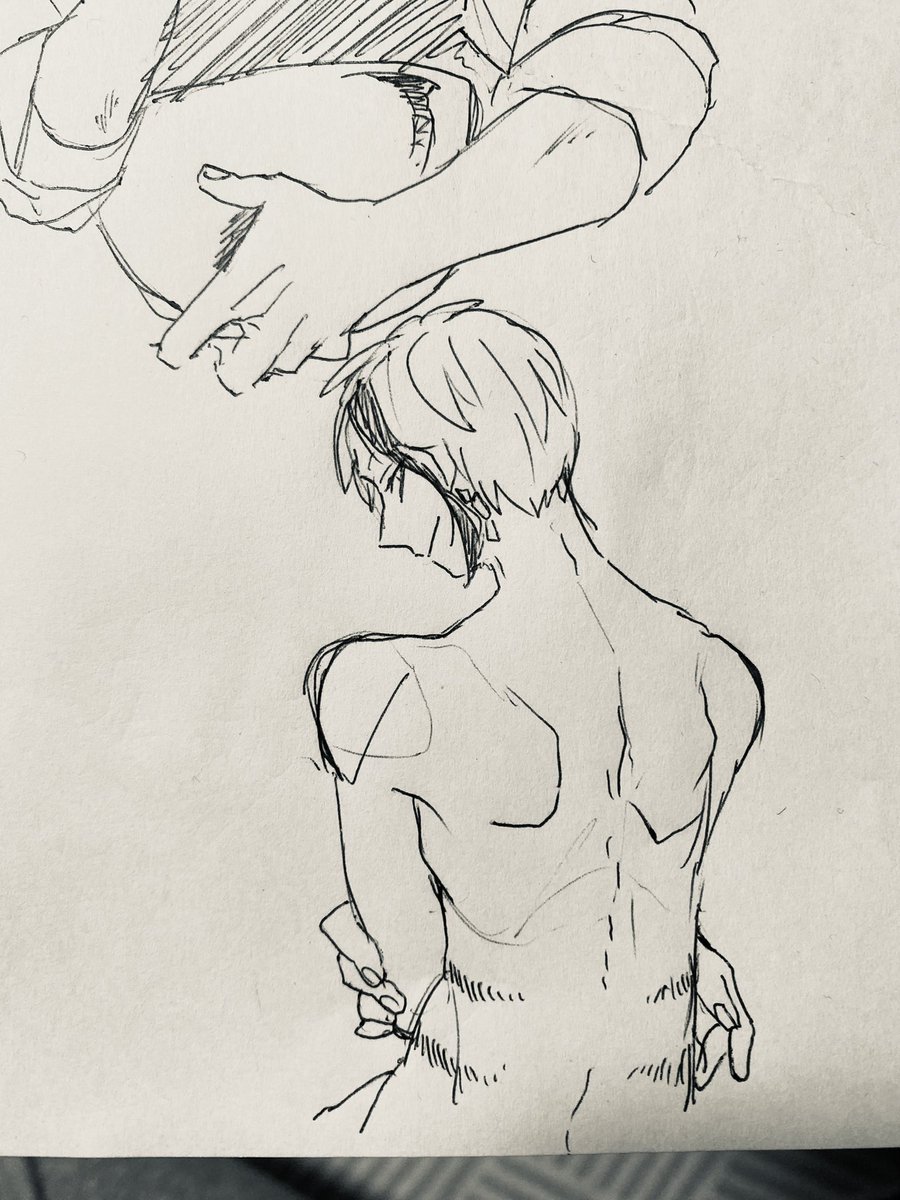 朝の一発描き
腰に痣のある男 