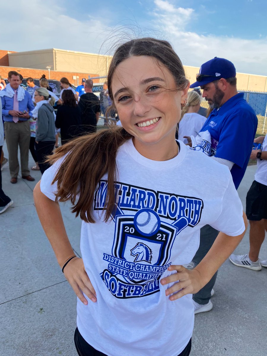 The Mustangs have left the stable and are ready to fight for the State Championship! 🥎🐴💙🤍💚 <a href="/MillardNorthSB/">Millard North SB</a>  #ponyup #bleedblue #believe