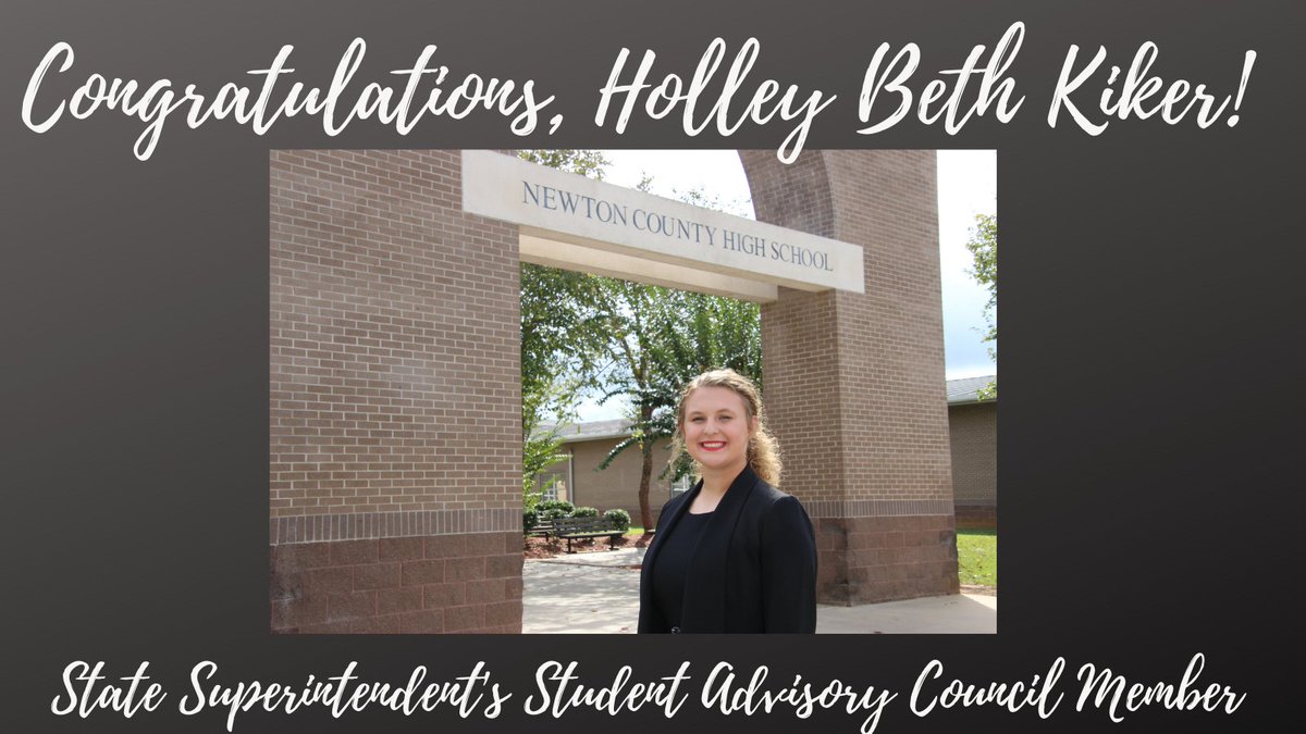 NCHSCougars's tweet photo. Congratulations to Holley Beth Kiker, a junior at Newton County High School. Holley Beth was recently selected to serve on the Mississippi Department of Education's  State Superintendent's Student Advisory Council. We are proud of you, Holley Beth! https://t.co/JOZUhay5MD
