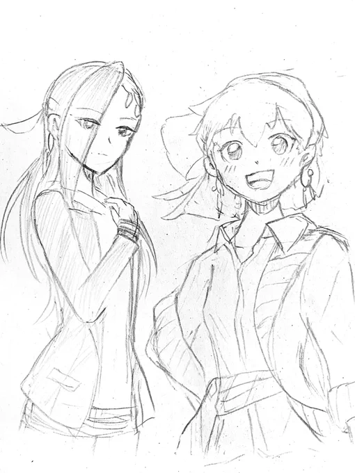 334日目!朝30分間描きました!

※女体化注意
今日はにょた百合スカラビァが描きたい気分だった… #1日1絵 #カリジャミ 