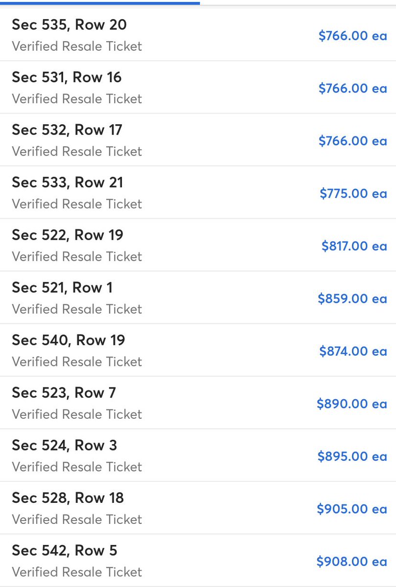 BlackSwan_875's tweet photo. 🚨DO NOT BUY AT SCALPER PRICES🚨
Now that tix are available to resell on RM you can see how many went up IMMEDIATELY at ludicrous prices (10x or more).

Do NOT buy. They are testing the water to see if they CAN sell at these prices.
WAIT. BE PATIENT. PRICES WILL DROP. https://t.co/ZJLXJYeMY6