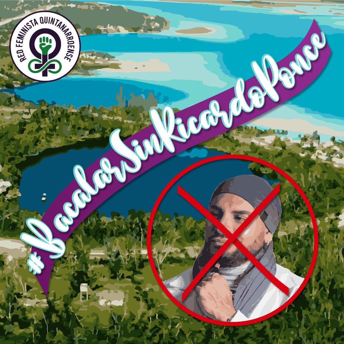 RedFeministaQR's tweet photo. #RicardoPonce está acusado de abuso sexual y trata de personas. Pretende regresar a #BacalarSeguro en el Hotel Aurea y Hotel 777. No queremos ese tipo de individuos en #QuintanaRoo 
#BacalarSinRicardoPonce https://t.co/VMgGph4P6f