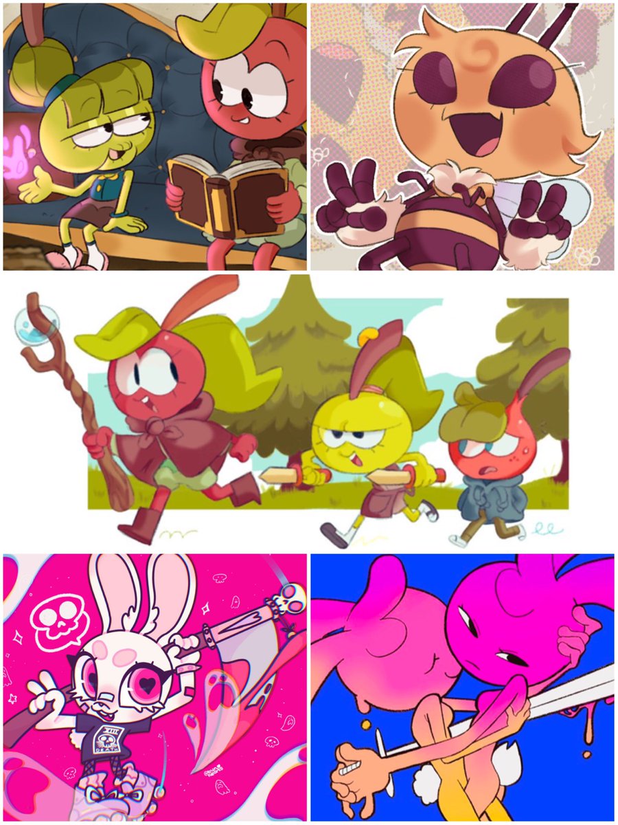 Hi #PortfolioDay ! I'm MeeMee and I'm a black board artist/revisionist in Burbank! I love drawing cute stuff, and I'm solo-developing a comic-turned-game about apples with magic powers?!