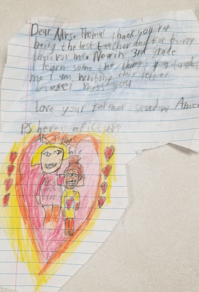 ginadenneyswes's tweet photo. Nothing makes my days richer than getting a sweet note from a former student! https://t.co/VsGrrLlwZ4