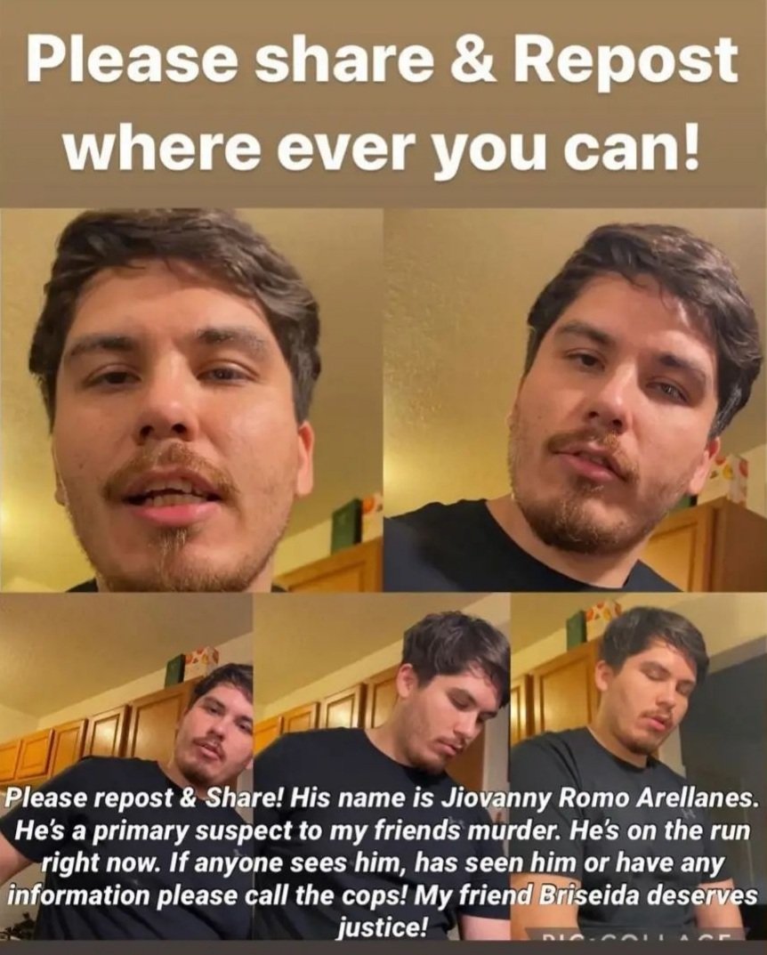 OhItsBrandie's tweet photo. ‼️SOUTHERN CALIFORNIA/INLAND EMPIRE AREA‼️
Please help share and spread the word! We need to find the man responsible for Briseida! His name is Jovanny Romo Arellanes!! He needs to pay for what he has done!!#JusticeForBriseida https://t.co/0otA95MR8I