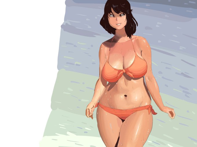 グラビア練塗りのクロッキー的な 