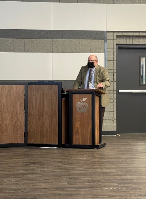 During his report on course proposals and program updates, Dr. Curtis Stevens reported that 56 USD 305 HS students are taking 22 different KSU Salina Poly-Cat Academy courses = 264 credit hours. This represents $45K in tuition savings for USD 305 students. #Why305