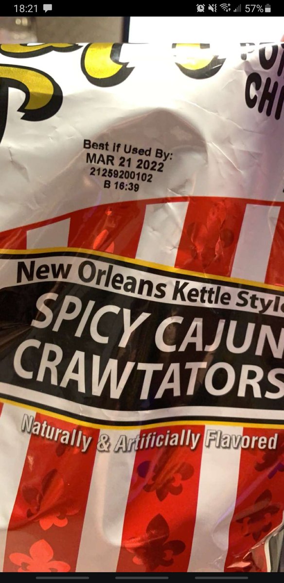 PratherChris's tweet photo. @ZappsChips hey sorry me again we got some zapps chips spicy crawtaters with close to no flavoring on them and I know how y'all are about y'all flavor. Y'all like it poppin https://t.co/mKwXBgssTg