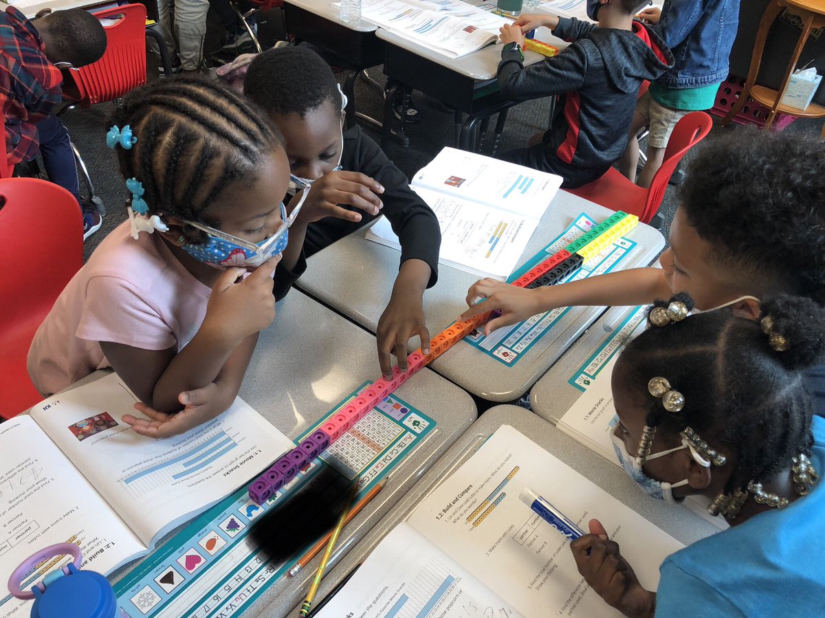 Lots of great discussion as these 2nd graders built and compared numbers today. <a href="/NealBlueCrabs/">Mary B. Neal Elementary School</a>